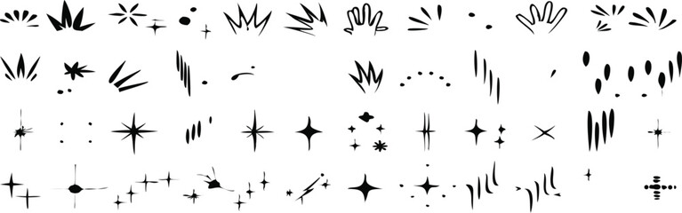 Grass and Reeds Silhouette Vector on White Background
