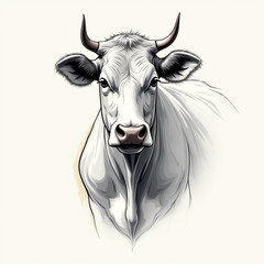 black and white cow