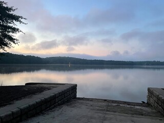 sunrise over the lake