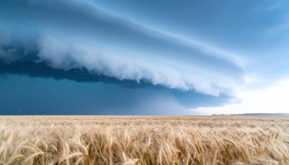 wheat field and blue sky
