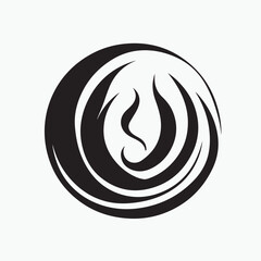abstract black and white logo
