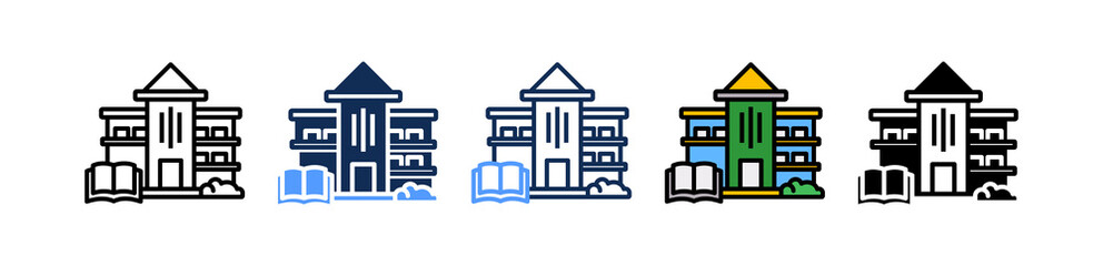 Obraz premium University multiple icon