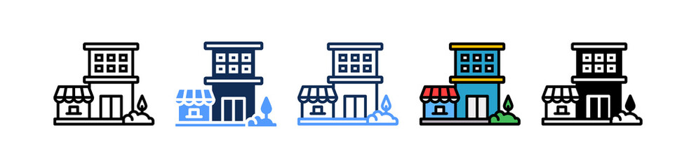 Supermarket multiple icon