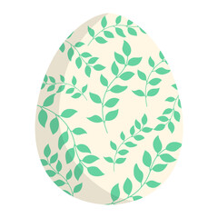 Easter eggs element decoration. Eggs, bunny, cross, flower flat design for easter eggs on white background. Vector isolated.