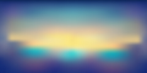 Blurred background blue greenish white purple pink yellow. Soft and bright gradient background with place for text. Vector illustration for graphic design, banner, modern poster eps.10