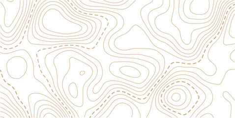 Geographic mountain relief diagram line wave carve pattern. Abstract topo contour map on white background, Topographic map Topographic contour lines map seamless pattern