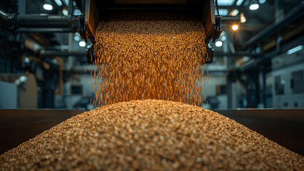 Rice mill machineries, collecting rice grain paddy