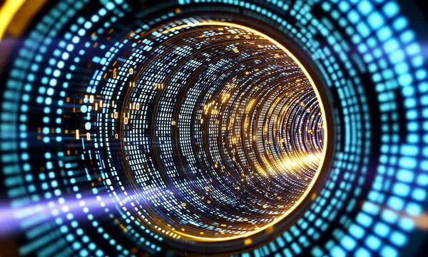 Digital tunnel of binary code