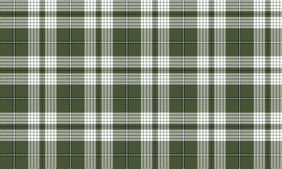 Seamless plaid pattern, green, white, black, classic design, suitable for designing clothes, skirts, pants, shirts, tablecloths, blankets, adding a modern and elegant look.