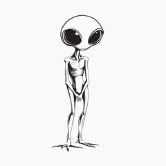 illustration of an alien