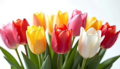 Obraz premium Spring tulips in sunlight