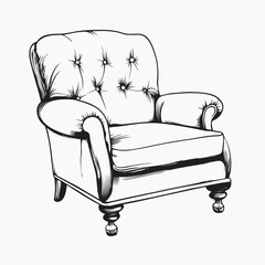 leather armchair isolated on white