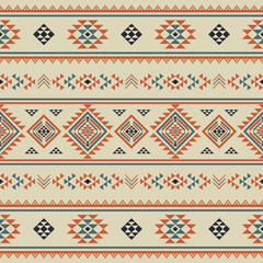 Southwest Native seamless pattern ethnic tribal Aztec geometric Navajo Native American fabric colorful design vector for textile print