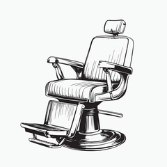 barber chair isolated on white