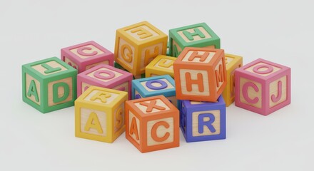 Colorful Alphabet Blocks: A Delightful Educational Toy