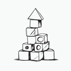 house made of blocks