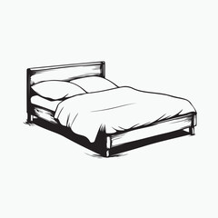 bed in the bedroom