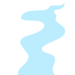 Illustration of a winding river flow