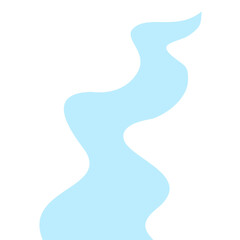 Illustration of a winding river flow