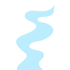 Illustration of a winding river flow