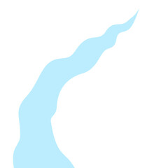 Illustration of a winding river flow