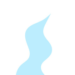 Illustration of a winding river flow