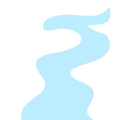 Illustration of a winding river flow