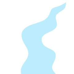 Illustration of a winding river flow