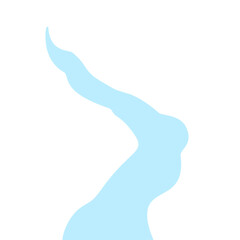 Fototapeta premium Illustration of a winding river flow