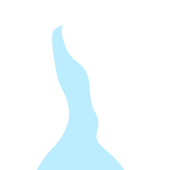 Illustration of a winding river flow