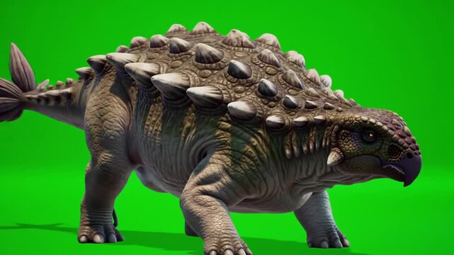 Animated dinosaur green screen illustration