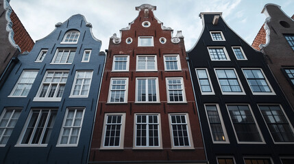 Fototapeta premium Apartment buildings in city under sky