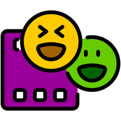 comedy filled line icon