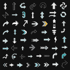 Ilustration Vector Graphic Of Set Arrow Icons