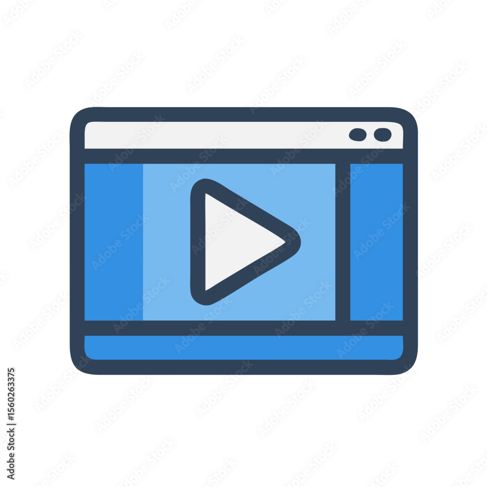 Fototapete Minimalist Bold Style Player Interface with Play Icon Media Element