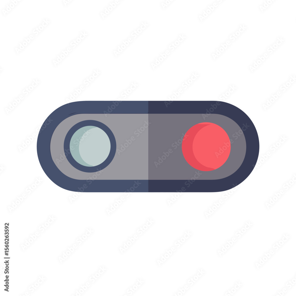 Poster simple flat design toggle switch control button user interface element