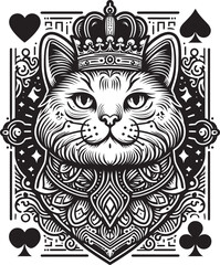 King Cat Playing Card