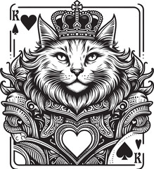 King Cat Playing Card