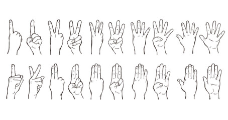 いろいろなハンドサイン