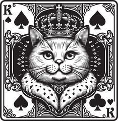 King Cat Playing Card
