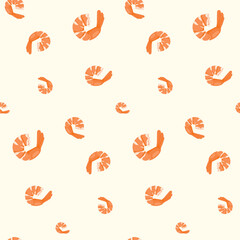 Background Design Shrimp Pattern Banner Poster