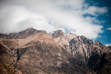 High mountains and snow-capped mountains on the Qinghai-Tibet Plateau in China