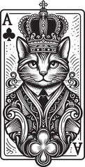 King Cat Playing Card