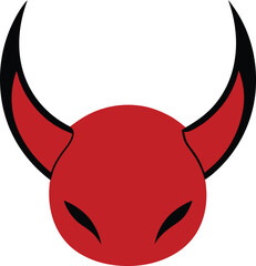 Red devil logo design inspiration Premium Vector