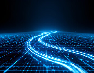 Streaming Intelligence: Moving Data Lines on a Digital Blue Road

