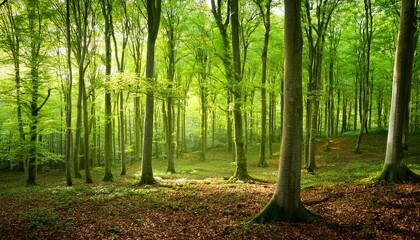 Obraz premium green beech forest