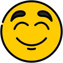 Fototapeta premium smile filled line icon