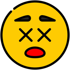 dead filled line icon