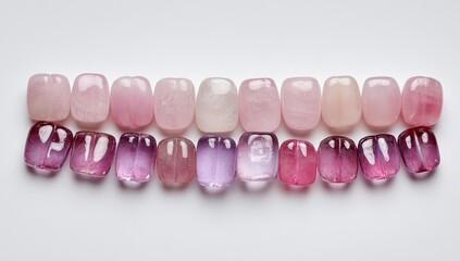 Pink and purple gemstones