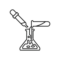 Experiment Icon Line Minimal Vector Design